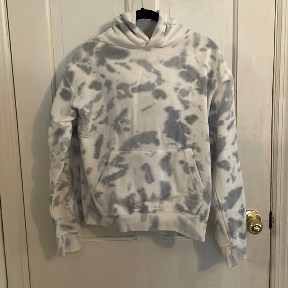 Blue and White Tie Dye Hoodie